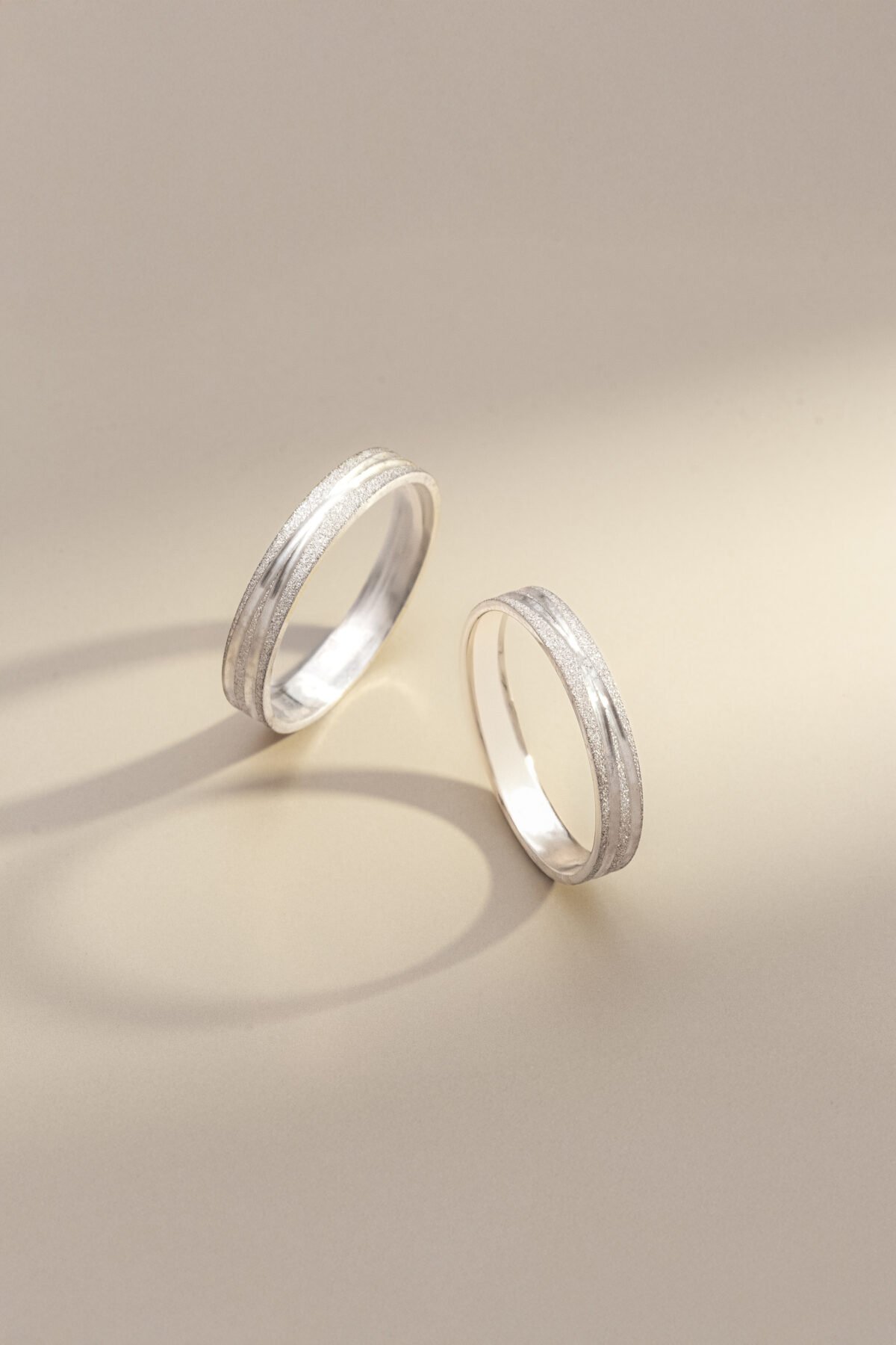 Par de alianças de prata Vulcana 3mm