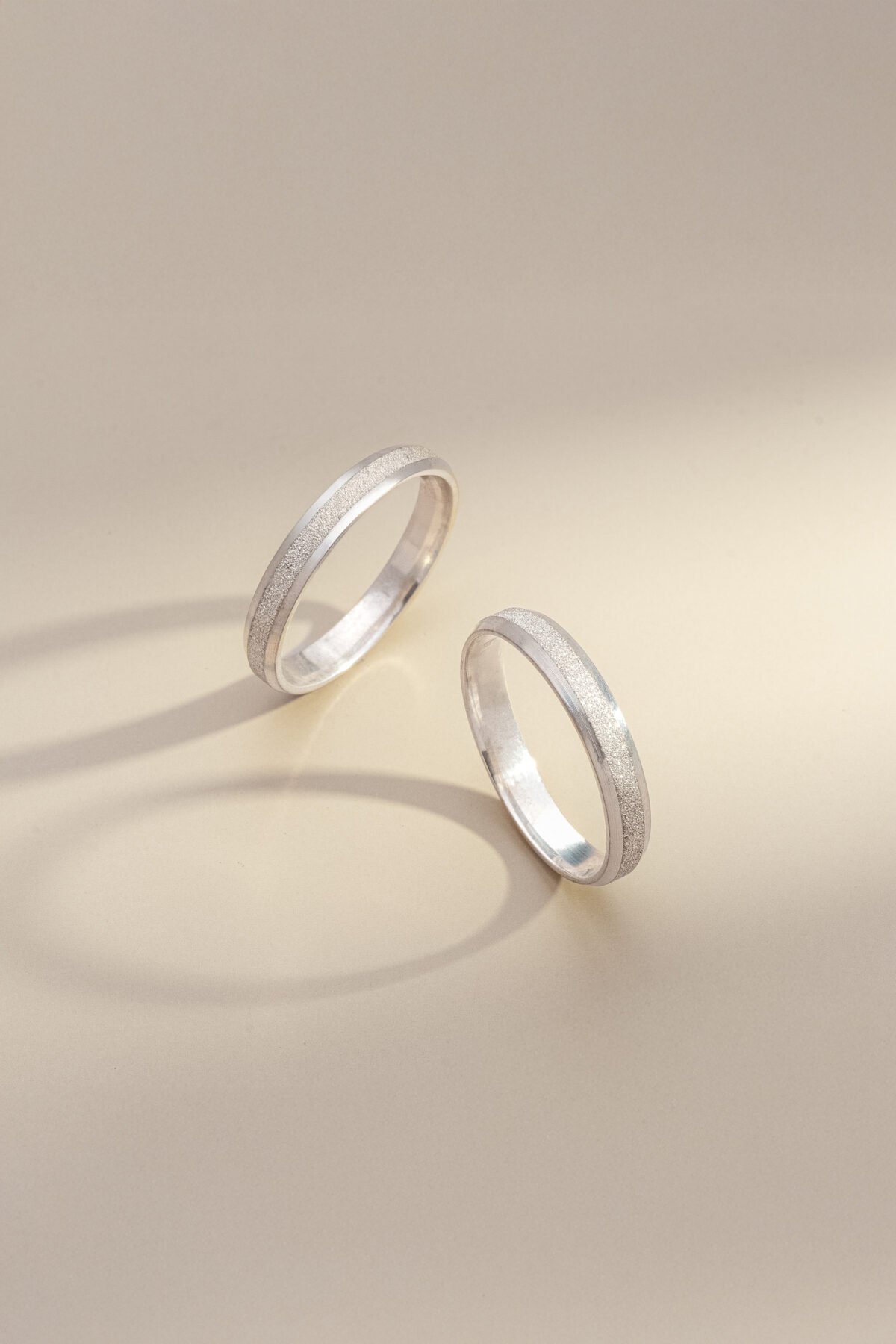 Par de alianças de prata Lume 3mm